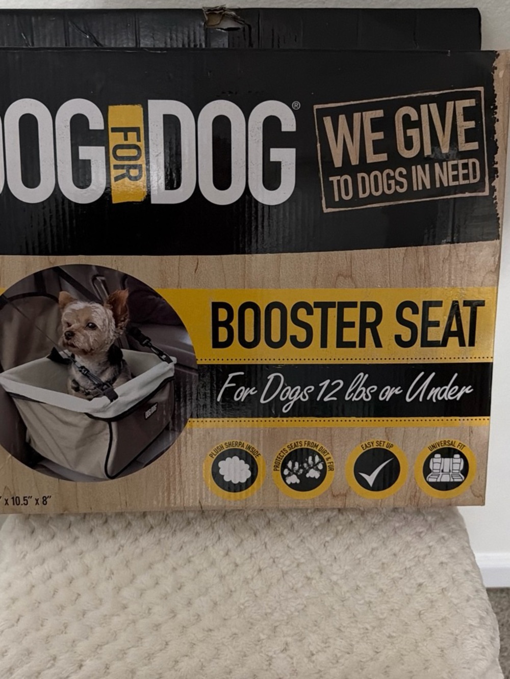 Beige Booster Seat for Dogs (12 lbs and Under)